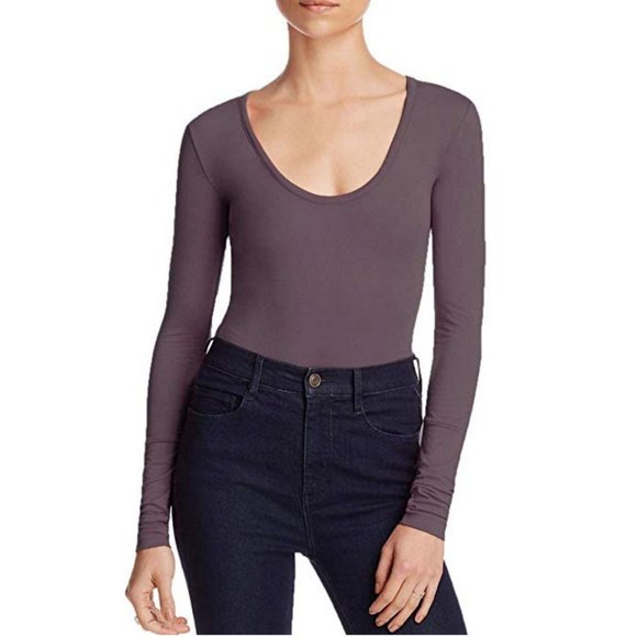 FREE PEOPLE INTIMATELY GRAY SOFT EASY PEASY BODYSUIT - Picture 4 of 6